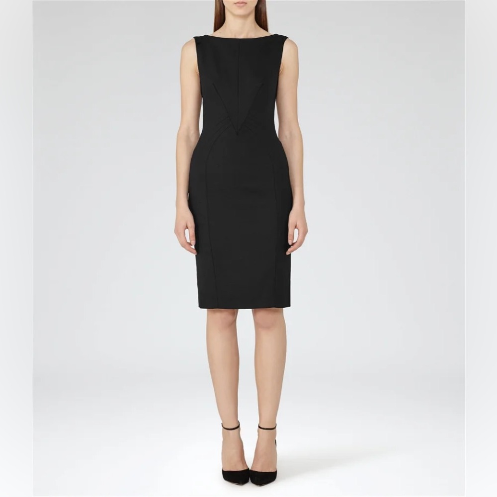 NWT Reiss Dartmouth Tailored Black Dress size 4